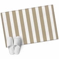 thumbnail image 1 of Beige Striped Large Area Rugs for Bedroom Living Room, Soft Non Slip Carpet Bedside Rug, Modern Farmhouse Beige White Stripes Rectangular Floor Cover Kitchen Accent Rug 2'x3' for Dining Room/Office, 1 of 9