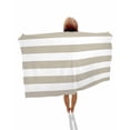 thumbnail image 1 of Beige Stripes Beach Towels Oversized Super Absorbent, Simple Beige White Texture Lightweight Bath Towel Quick Dry Sets For Bathroom/Pool/Rv Camping/Beach Play/Gym Room/Picnic 31"x62", 1 of 8