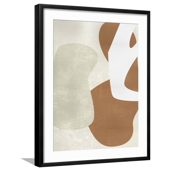 Art.com Beige Stucture I Art Print by Melissa Wang, Black Frame Wall Art, 23" x 29"