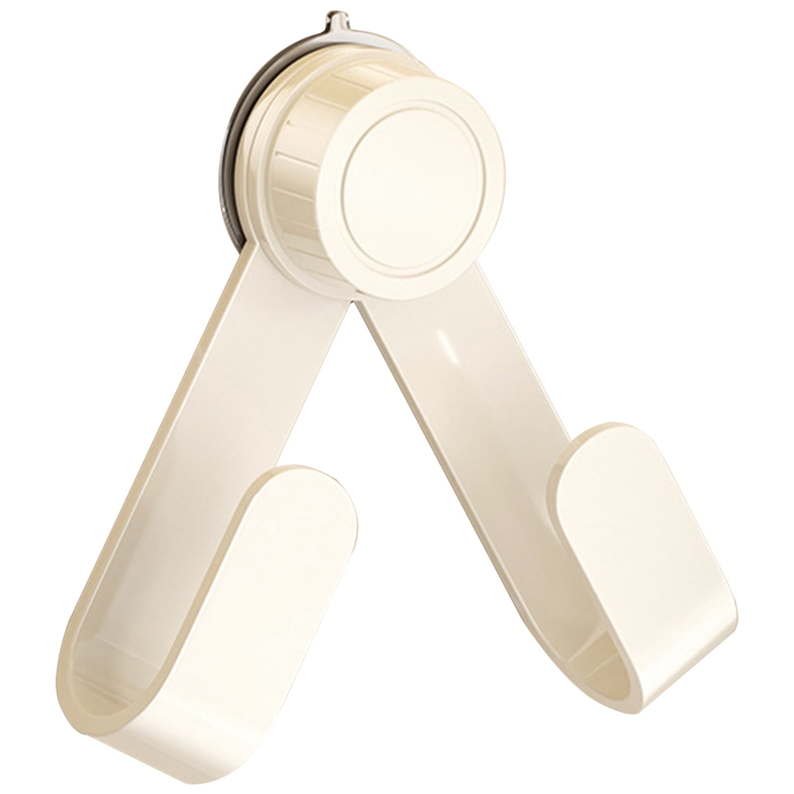 Beige Suction Cup Pot Lid Rack, No Drill Kitchen Cabinet Organizer ...