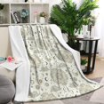 thumbnail image 1 of Beige Sun Moon Cloud Star Pattern Blanket,Comfortable Soft Flannel Throw Blanket,All Season,Warm Lightweight Blankets for Sofa Bed Couch Living Room Chair,60"x80", 1 of 4