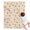 thumbnail image 1 of Beige Sun Moon Star Constellation Pattern Blanket,Comfortable Soft Flannel Throw Blanket,All Season,Warm Lightweight Blankets for Sofa Bed Couch Living Room Chair,30"x40", 1 of 4