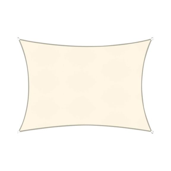 Beige Sun Shade Sail, Outdoor Canopy with Reinforced Edges and Corner Rings for Patio, Backyard, and Garden, Easy Install & Durable Summer Shade for Family Gatherings (13'x16.4')