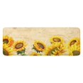 thumbnail image 1 of Beige Sunflower Handwriting Pattern Kitchen Rug Mat,Kitchen Runner Rugs Non Skid Washable,Decorative Kitchen Floor Mats for Kitchen,Sink,Laundry,17"x47.2", 1 of 7