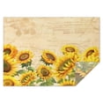 thumbnail image 1 of Beige Sunflower Handwriting Pattern Rectangle Tablecloth 60"x84",Waterproof Polyester Rectangle Table Cloth, Wipeable Spillproof Polyester Tablecloth for Dining, Camping, Indoor and Outdoor, 1 of 5