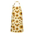thumbnail image 1 of Beige Sunflower Pattern Apron-Garden Aprons for Women with Pockets-Cotton Linen Waterproof Kitchen Cooking Gardening Aprons Adjustable for Kitchen,Cooking,BBQ and Salon 33x27 Inch, 1 of 7