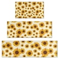thumbnail image 1 of Beige Sunflower Pattern Kitchen Rugs Sets Of 3,Kitchen Runner Rugs Non Skid Washable,Decorative Kitchen Floor Mats for Kitchen,Sink,Laundry,17"x30"+ 17"x47" + 17"x59", 1 of 6