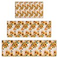 thumbnail image 1 of Beige Sunflower Pattern Kitchen Rugs Sets Of 3,Kitchen Runner Rugs Non Skid Washable,Decorative Kitchen Floor Mats for Kitchen,Sink,Laundry,17"x30"+ 17"x47" + 17"x59", 1 of 6