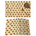 thumbnail image 1 of Beige Sunflowers Fall Placemats Set of 4, Thanksgiving Botanical Floral Placemats for Dining Table, Place Mats for Kitchen Tabletop, Waterproof Wipeable Dining Table Mats Set, 1 of 9