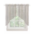 thumbnail image 1 of Beige Swag Valances for Windows, Farmhouse Simple Abstract Striped Wooden Grain Rod Pocket Sheer Valances for Small Windows, Swag Toppers Light Filtering for Kitchen Living Room 2 Panels 28''x36'', 1 of 6