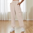 thumbnail image 1 of Beige Sweatpants Women's Thin High Waisted Loose Sweatpants Comfortable High Waisted Pants with Pockets Casual Sweatpants, 1 of 6