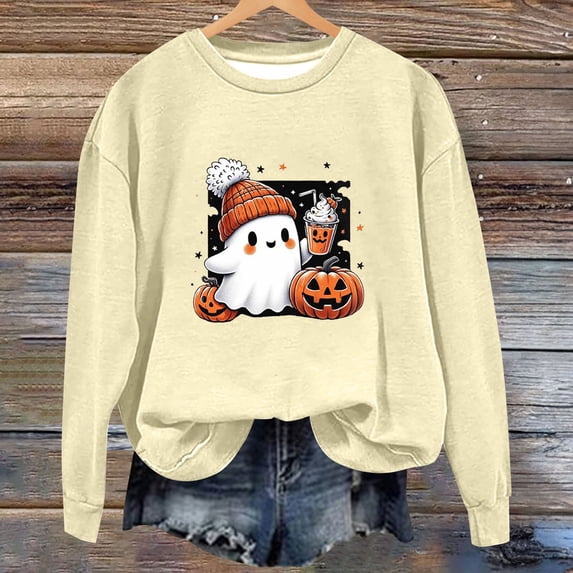 Sweatshirt for Women Halloween Bow Shirt Cute Pullover Tops