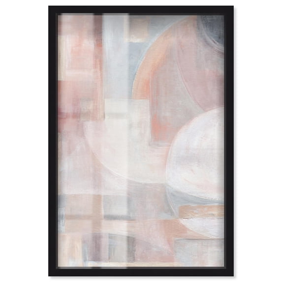 Beige Symphony I Shadowbox Print Boho Wall Decor by Art Remedy, Black Frame, 16 x 24