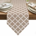 thumbnail image 1 of Beige Table Runner 72 Inches Long Moroccan Geometric Abstract Table Runners for Dining Room Tabletop Dresser Scarf Home Party Banquet Wedding Holiday Decoration, 1 of 9