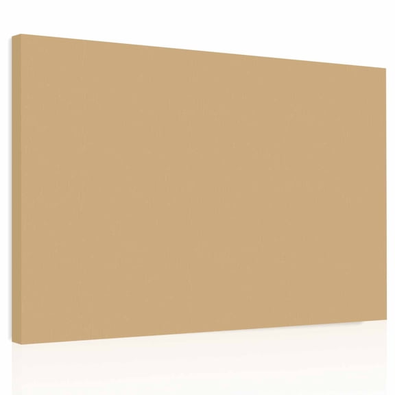 Beige Tan Canvas Print Wall Art, Light Brown Solid Background Autumnal Rustic Farmhouse Wall Decor Modern Artwork Paintings Pictures for Living Room Framed and Stretched Ready to Hang 16" x 20"