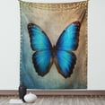 thumbnail image 1 of Beige Tapestry, Butterfly Vintage British Grunge Victorian on Weathered Looking Background Spring, Wall Hanging for Bedroom Living Room Dorm Decor, 60W X 80L Inches, Multicolor, by Ambesonne, 1 of 2