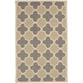 thumbnail image 1 of Beige Taupe Cream Trellis 5X8 Hand-Tufted Modern Rug, 1 of 11