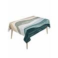 thumbnail image 1 of Beige Teal Ombre Rectangle Tablecloth, Modern Geometric Aesthetics Abstract Waterproof & StainResistant Tablecloth, Washable Oil-proof Table Cover for Dining/Party/Wedding/Camping/Buffet 54x108 In, 1 of 9