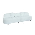 thumbnail image 1 of Beige Teddy Sofa, Left Chaise, Modern Living Room Couch, Soft Plush Fabric, Comfortable Home Theater Seating, Apartment Furniture, 88.58'' Wide, S02100134/S02100135, 1 of 7