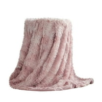 Beige Throw Blanket 50"x60" inches Fuzzy 3D Jacquard Decorative Flannel Fleece Super Soft Plush Cozy Blanket for Couch Sofa Chair Lightweight,Khaki