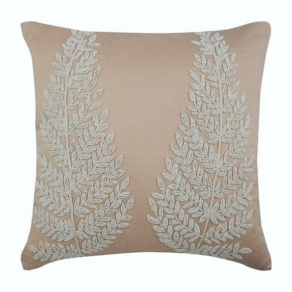 Beige Throw Pillow Cover Beaded Tree French Theme Pillows Cover Throw