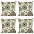 thumbnail image 1 of Ambesonne Colorful Throw Pillow Cover 4 Pack, Oriental Round Motifs, 16", Multicolor, 1 of 2