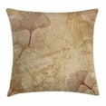 thumbnail image 1 of Beige Throw Pillow Cushion Cover, Small Large Ginkgo Leaves Pattern Dramatic Dated Fossil Maidenhair Tree Nature Art, Decorative Rectangle Accent Pillow Case, 26" X 16", Beige Brown, by Ambesonne, 1 of 1