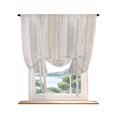 thumbnail image 1 of Beige Tie Up Curtains for Windows 63 Inch Length Balloon Curtains Kitchen Adjustable Balloon Window Shade Farmhouse Simple Abstract Striped Wooden Grain Tie Up Valance Bathroom Curtain Window 46"x63", 1 of 6