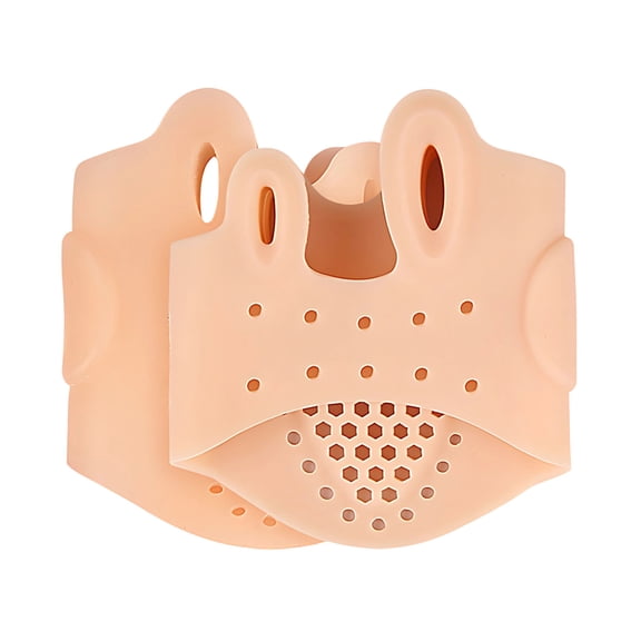 Beige Toe Separator For Hallux Valgus Relief Silicone Toe Straightener Spacer For Women Men