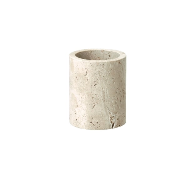 Beige Travertine Bathroom Accessories Set Natural Marble Soap Dispenser Soap Reed Diffuser Vanity Tray Kit Bathroom