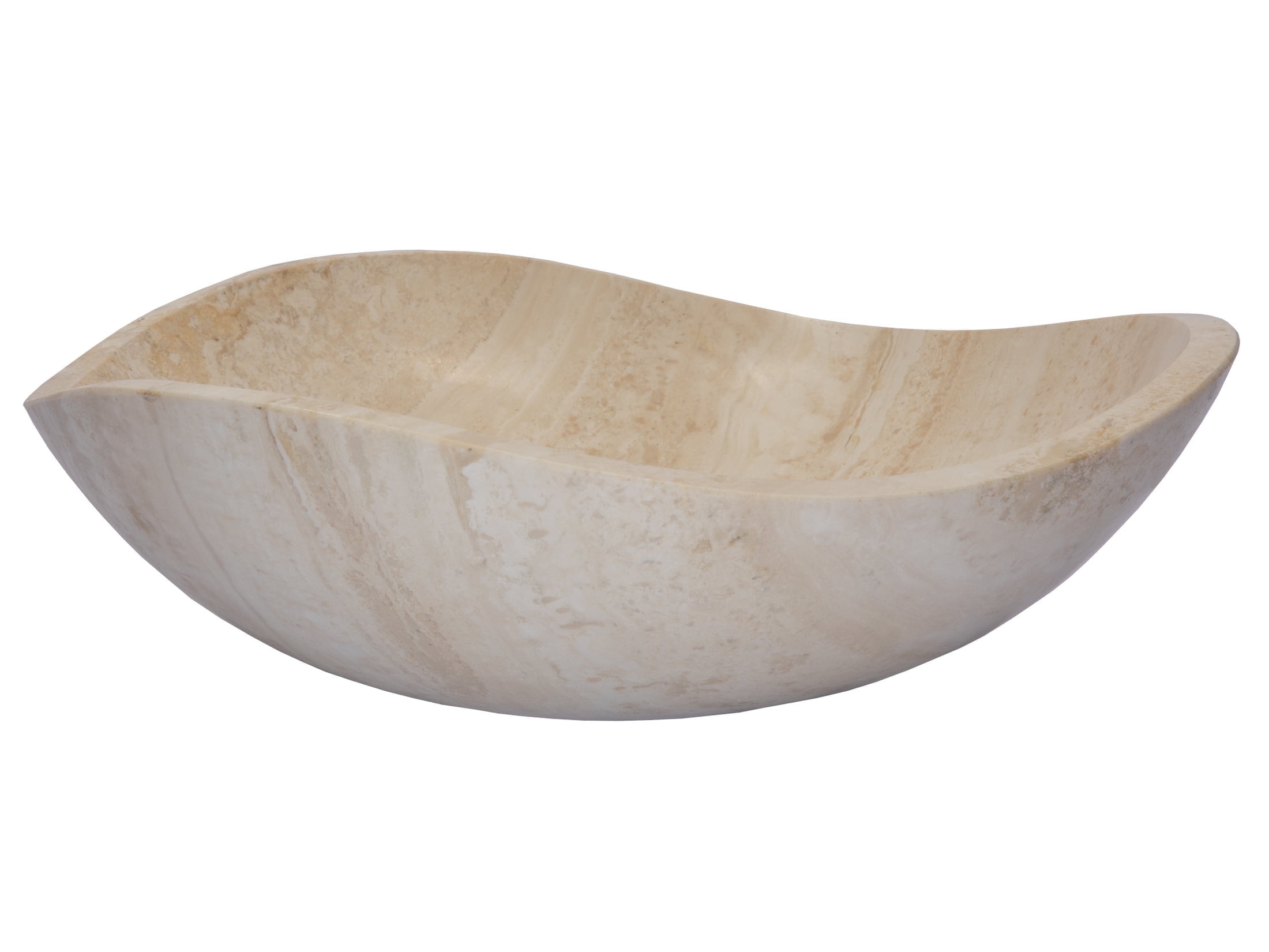 Eden Beige Stone Curved Rim Bathroom Sink