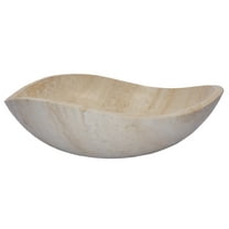 Beige Travertine Freeform Vessel Sink