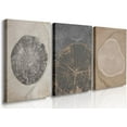 thumbnail image 1 of Beige Tree Ring Prints Set of 3 Nordic Prints Tree Stump Prints Tree Ring Art Abstract Art Print Modern Neutral Abstract Tree Rings Wall Art for Bedroom Living Room Home Office Decor 12"x16", 1 of 6
