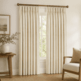 Beige Triple Pleated Linen Curta90 Inch Long 2 Panels Set For Living ...
