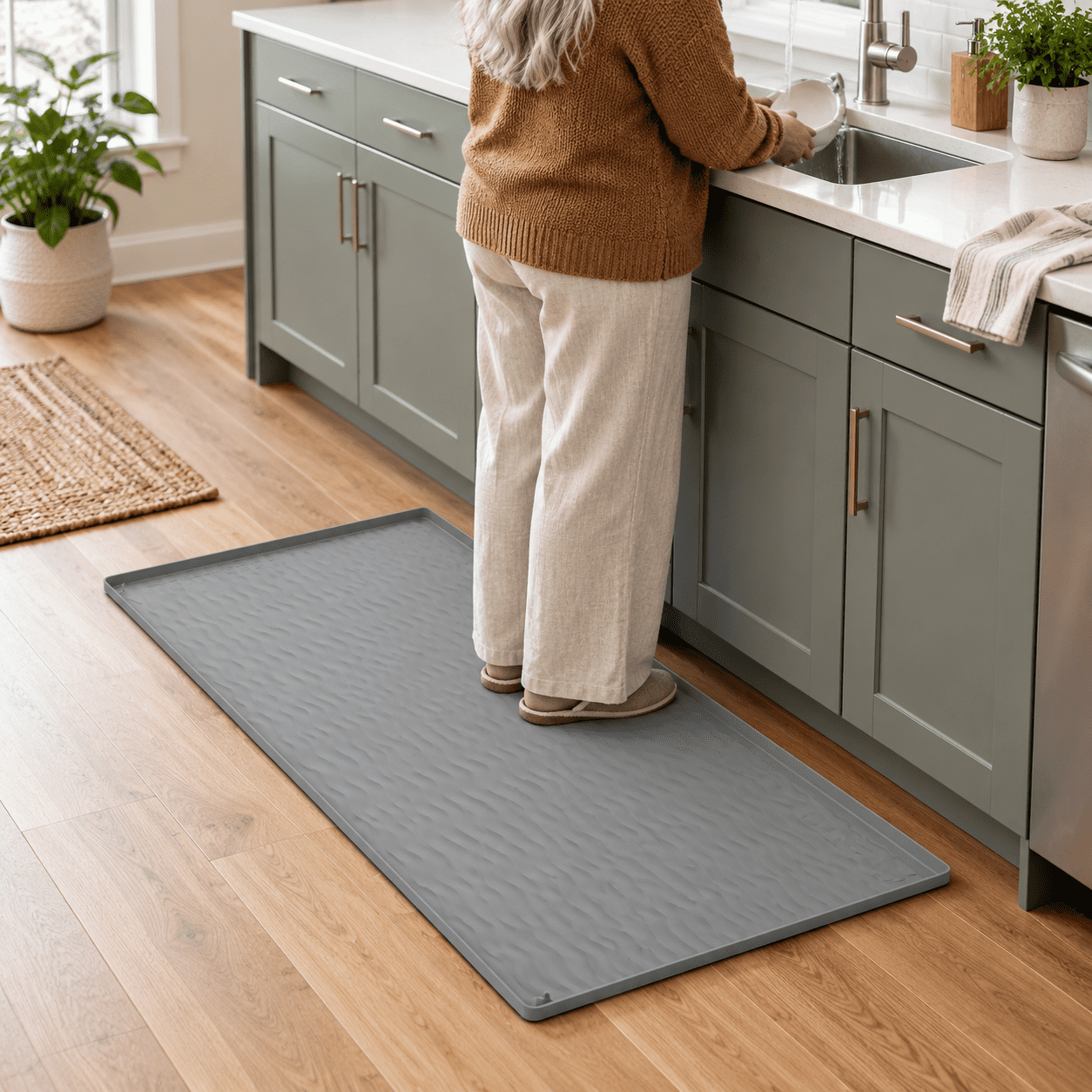 Beige Under Sink Mat 22