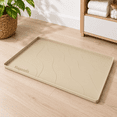 Beige Under Sink Mat 28'' x 22'' x 1'' Silicone Waterproof Thick Liner ...