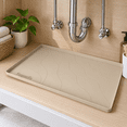 Beige Under Sink Mat 31'' x 22'' x 1'' Heavy Duty Silicone Waterproof ...