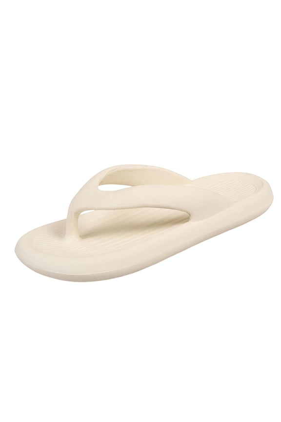 Beige Sandals Flip Flops Beach Shoes Water-Friendly Outdoor Casual Slide Sandals For Men And Women Non-Slip Sole Summer Shower Travel Footwear Lightweight 0.35 Pounds