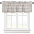 thumbnail image 1 of Beige Valances for Windows Farmhouse Kitchen Curtains Valances Rod Pocket Valance Curtains for Kitchen Windows Farmhouse Simple Abstract Striped Wooden Grain Window Valances for Bathroom 42"x12", 1 of 6