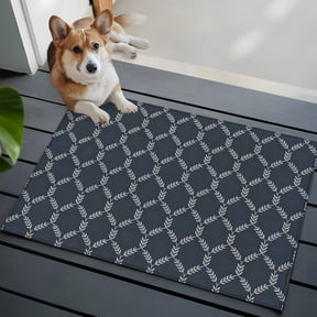 Beige Vine Trellis Small Area Rugs 2x3 Minimalist Leaf Diamond Grid Gray Entryway Rugs Washable Door Mat, Low-Profile Area Rugs Non Slip Floor Carpet for Living Room Bedroom Home Office