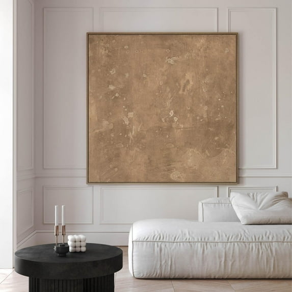 Beige Wabi Sabi Wall Art, Abstract Art Square Print, Minimalist Wall Art, Large Living Room Decor, Framed Art, Warm Neutral Wall Art Wall Art, Modern Wall Decor, 24x24 UNFRAMED