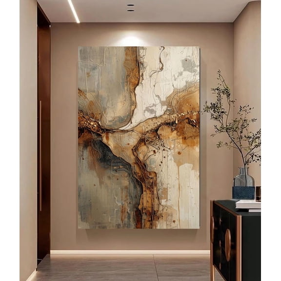 Beige Wall Art Neutral Abstract Statement Modern Organic Boho Interior Decor Print Poster Only