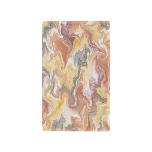 Beige Warm Swirl Pattern Decorative Wall Plate, Flame Retardant PC Plastic Light Switch & Outlet Cover with Mounting Screws Fits Blank Unused Outlet