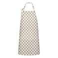 thumbnail image 1 of Beige and White Checkerboard Pattern Apron-Garden Aprons for Women with Pockets-Cotton Linen Waterproof Kitchen Cooking Gardening Aprons Adjustable for Kitchen,Cooking,BBQ and Salon 33x27 Inch, 1 of 7