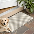 thumbnail image 1 of Beige and White Checkerboard Pattern Door Rugs,Washable Non Slip Door Mats Indoor,Decorative Door Mats,Entry Mat Indoor for Entrance,Bedroom,Kitchen,Bathroom,16"x24", 1 of 5