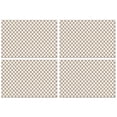thumbnail image 1 of Beige and White Checkerboard Pattern Summer Placemats Table Placemats Set Of 4-Linen Kitchen Washable Placemats Table Mats 11.8"x17.7" Non-Slip Heat Resistant, 1 of 6