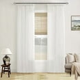 thumbnail image 1 of Beige White Linen Curtains Pinch Pleated 84 Inches Long for Living Room Bedroom Pleat with Rings Back Tab Semi Sheer Curtains 84 Inch Length 2 Panels Set Light Filtering Farmhouse Drapes, 1 of 8