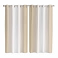 thumbnail image 1 of Beige White Ombre Kitchen Curtains 84 Inch Length, Country Minimalist Abstract Gradient Grommet Top Bedroom Living Room Curtains, Light Filtering Cafe Curtain Drapes 2 Panels Set 104''x84'', 1 of 9