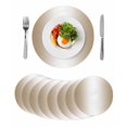thumbnail image 1 of Beige White Ombre Round 15 Inch Placemats Set of 8, Modern Gradient Abstract Art HeatResistant Non Slip Place Mats for Dining Table, Wipeable Braided Kitchen Table Mats for Housewarming, 1 of 9