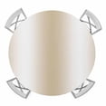 thumbnail image 1 of Beige White Ombre Round Fitted Tablecloth with Elastic Edge, Waterproof Table Cloth Table Cover for 45"-54" Tables, Abstract Art Modern Cream Gradient Tablecloths for Dining Picnic Indoor Outdoor, 1 of 9